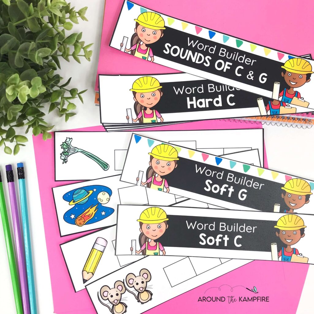 soft hard c g word builder cards
