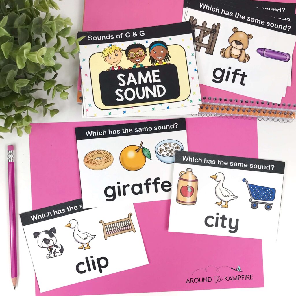 sounds of C and G phonics center