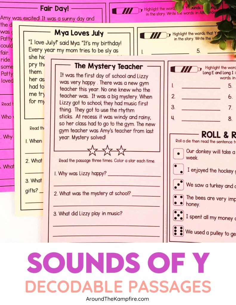 sounds of y decodable passages