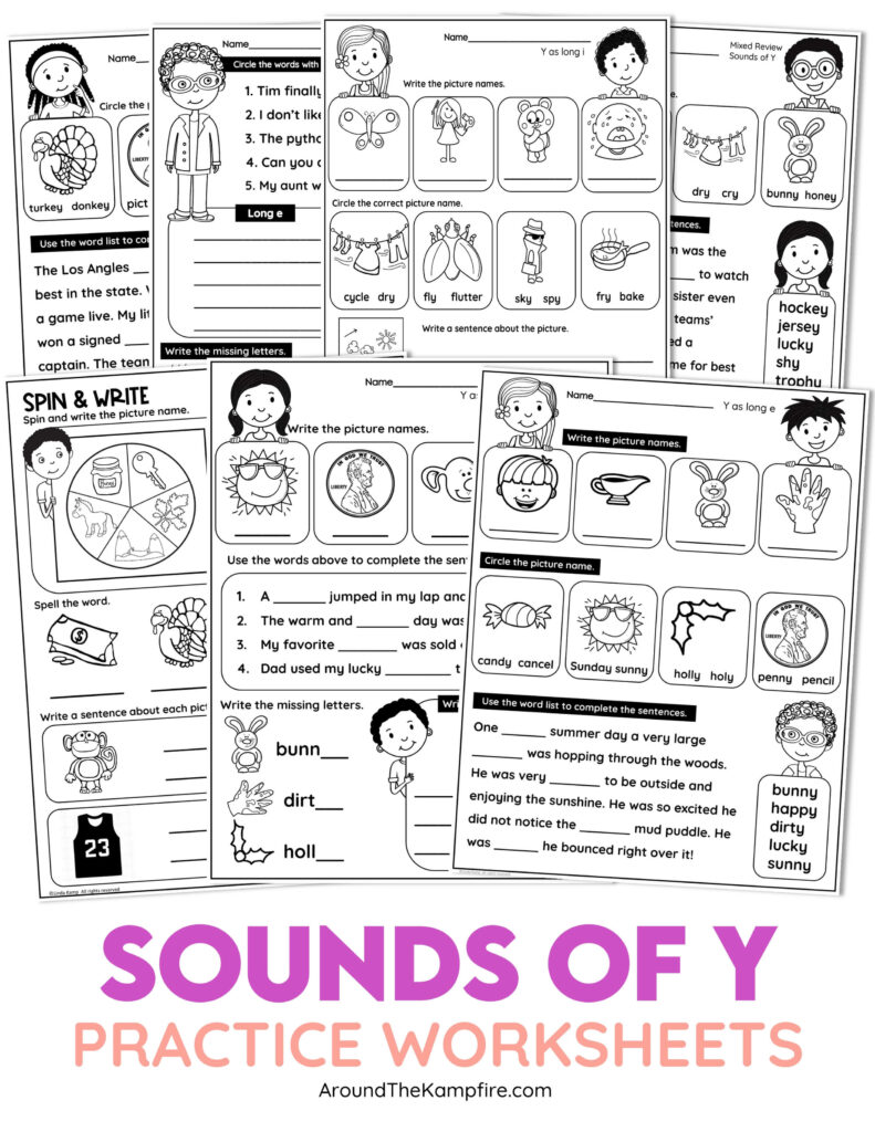 sounds of y worksheets