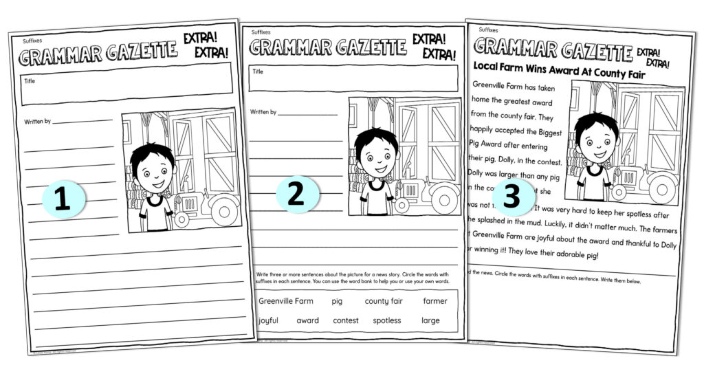 Suffixes reading passages