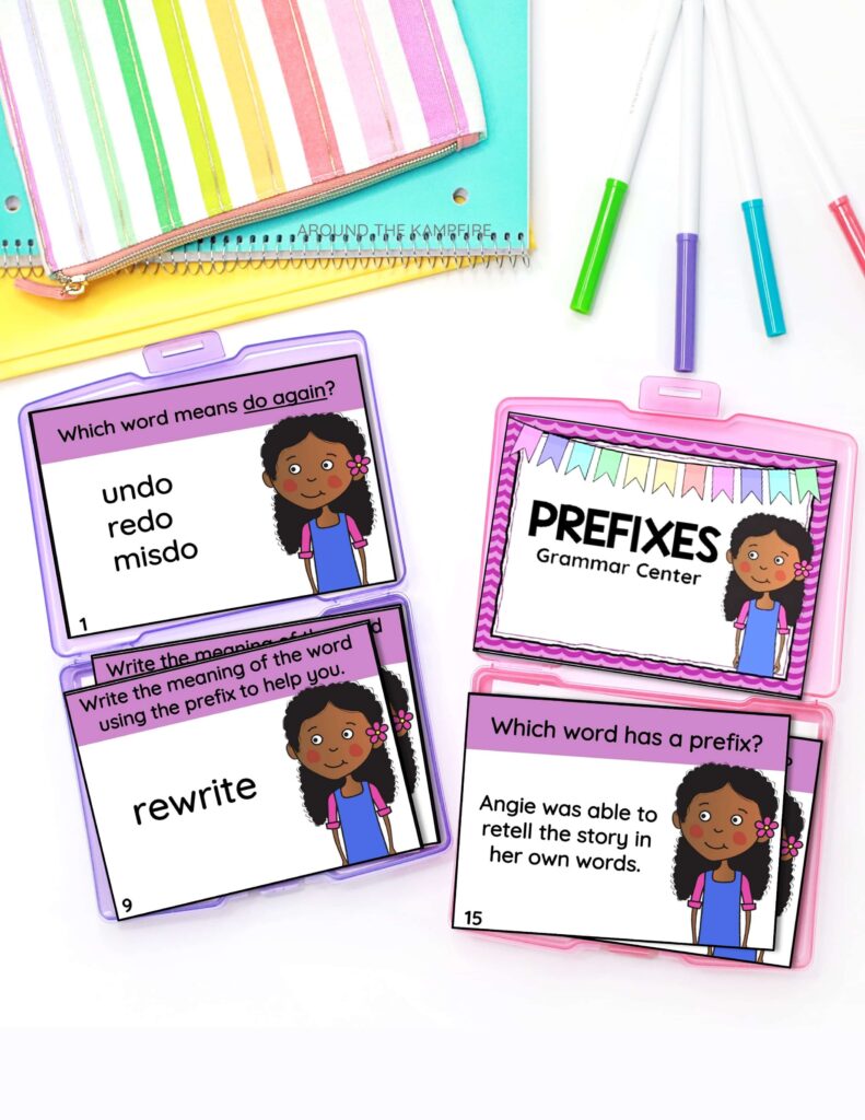 Prefix task cards.