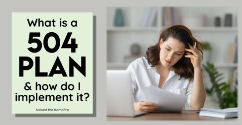 A teacher looking over a 504 plan and deciding how to implement it.