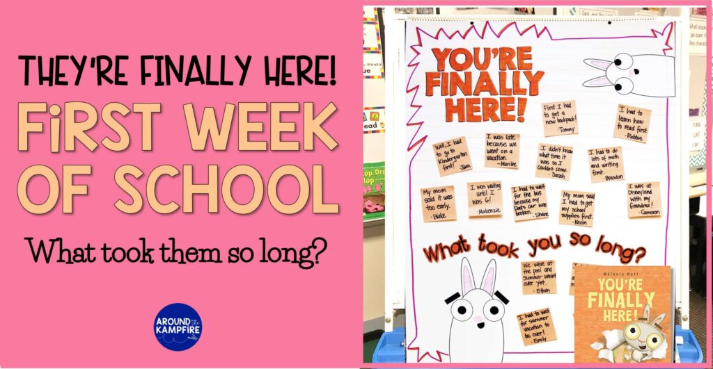 You're Finally Here first day of school activities.
