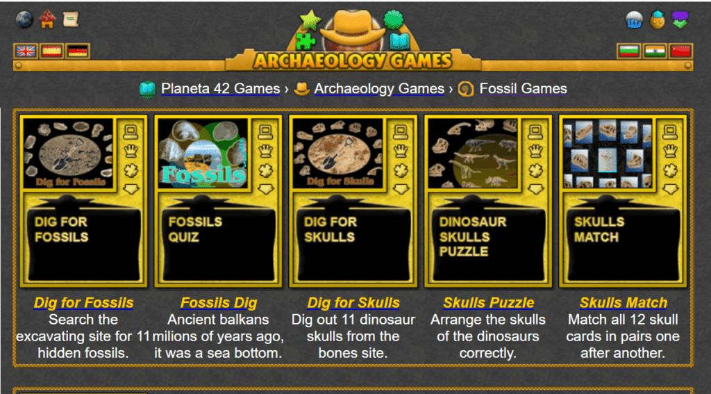 Archaeology games