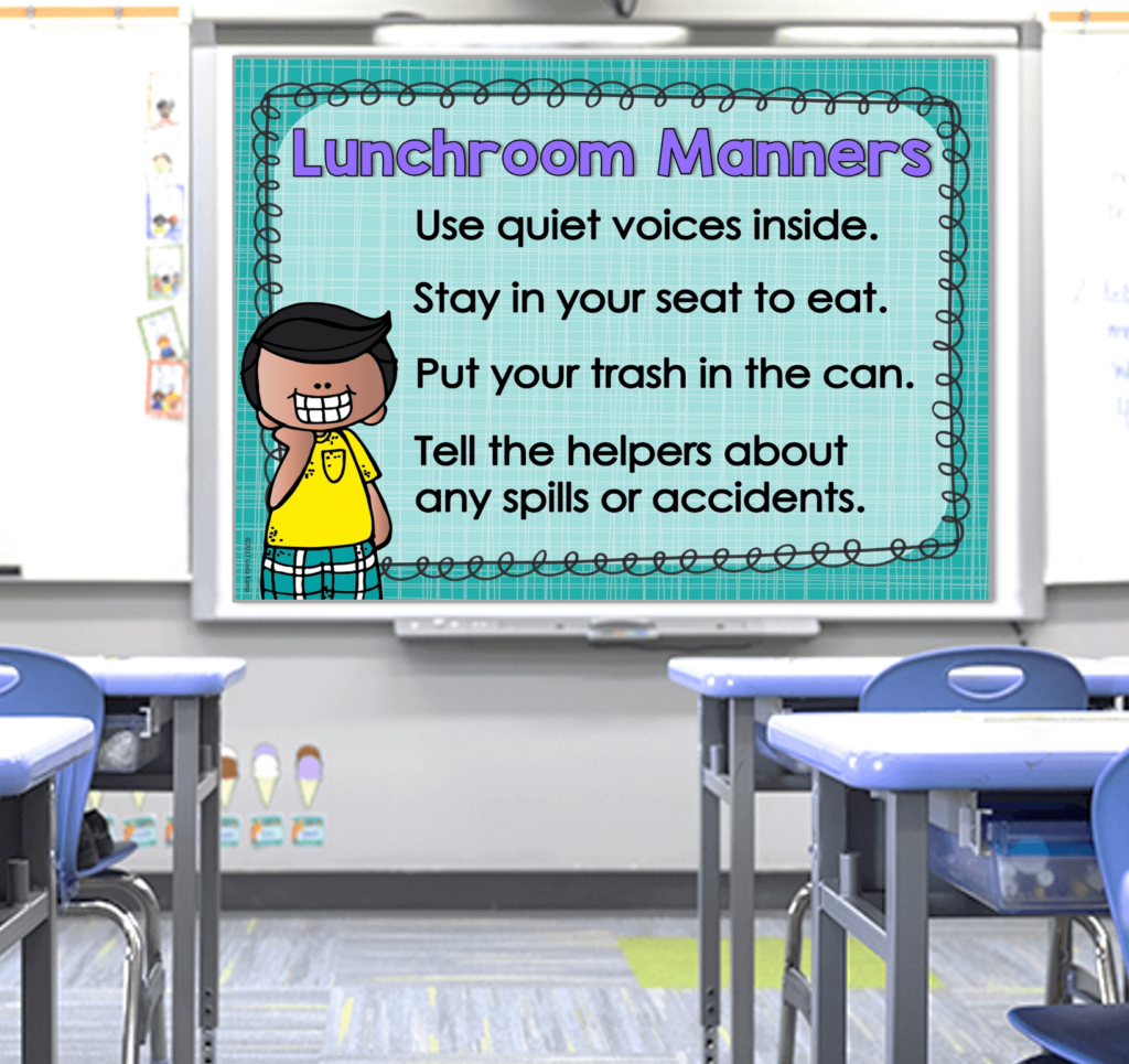careteria rules lunch room manners procedures powerpoint