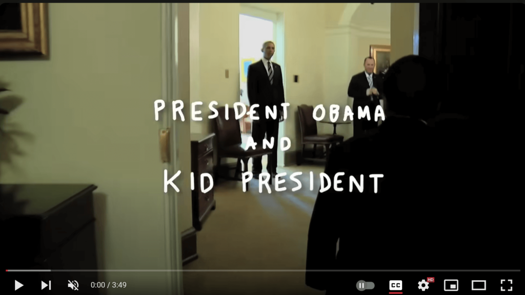 Kid President Meets President Obama Video Screenshot
