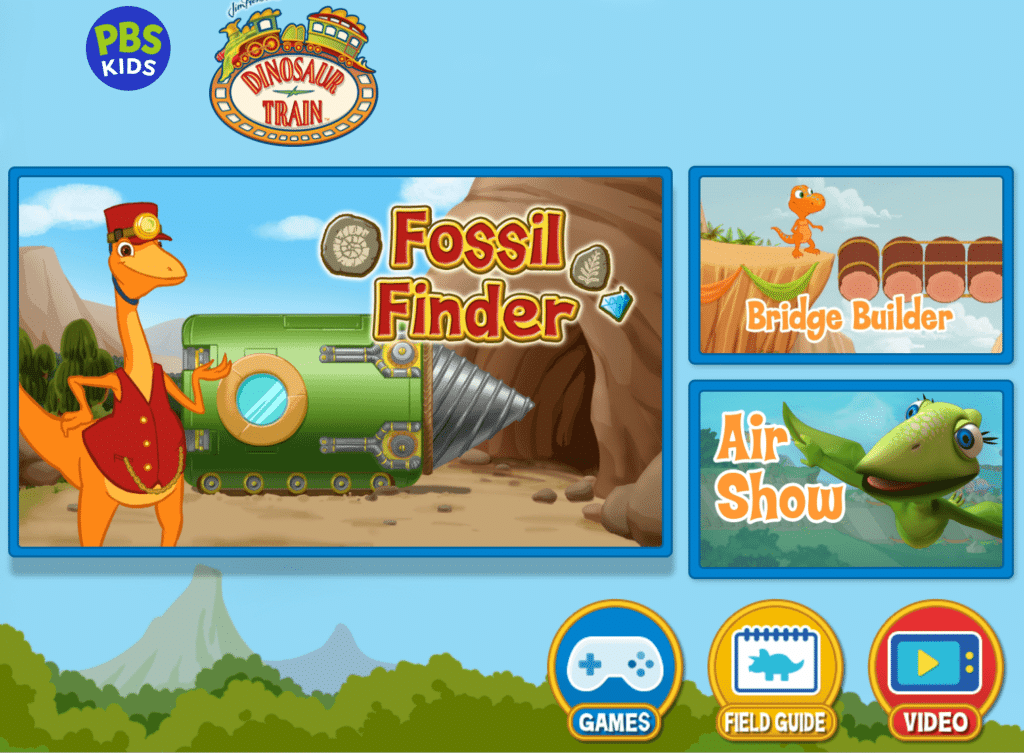 pbs kids fossil finder online game