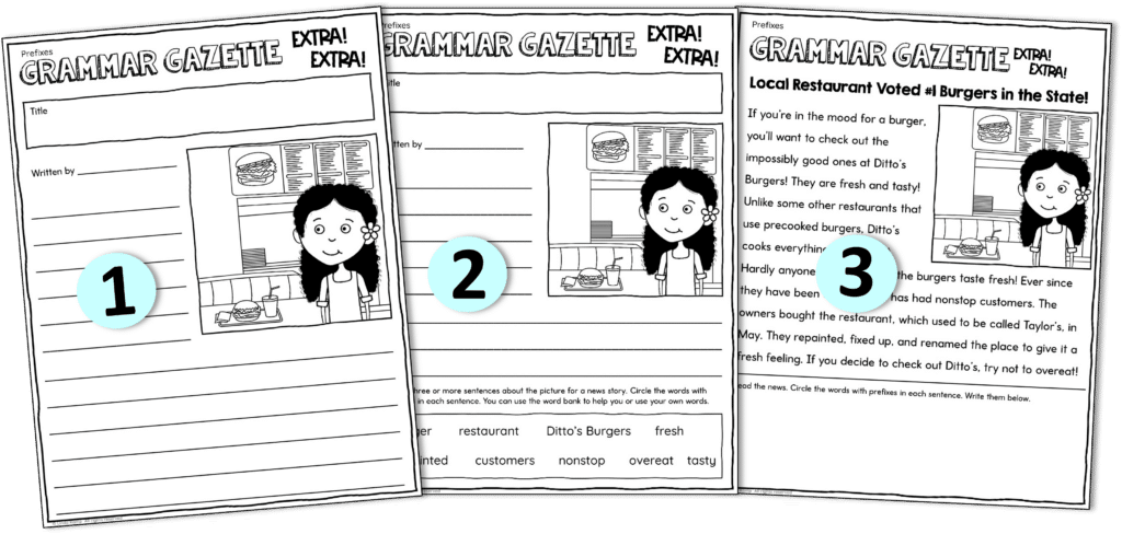 prefixes reading pasages