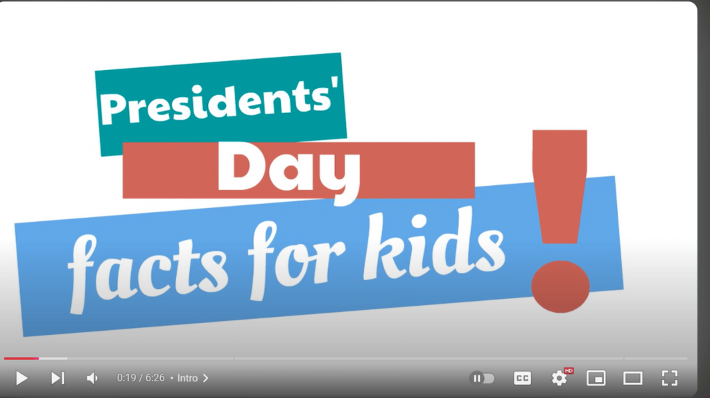 Presidents Day Facts For Kids Video Screenshot