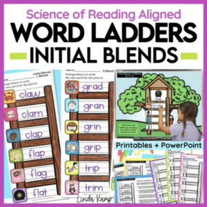 Initial blends phonics word ladders