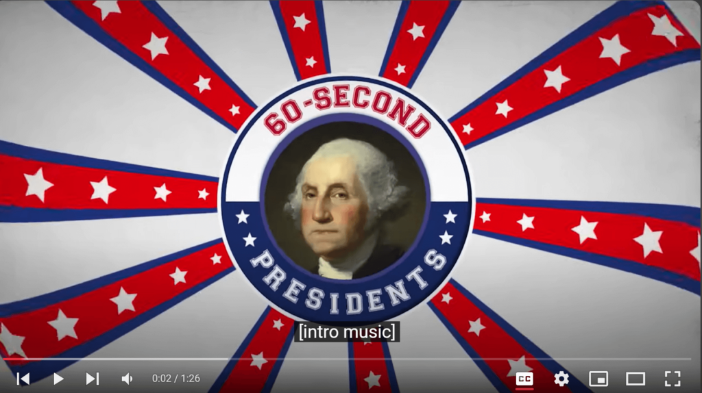 60 Second Presidents Video Screenshot